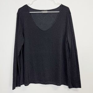 Karakorum Sweater Womens Large Gray Thin Knit Made in Italy